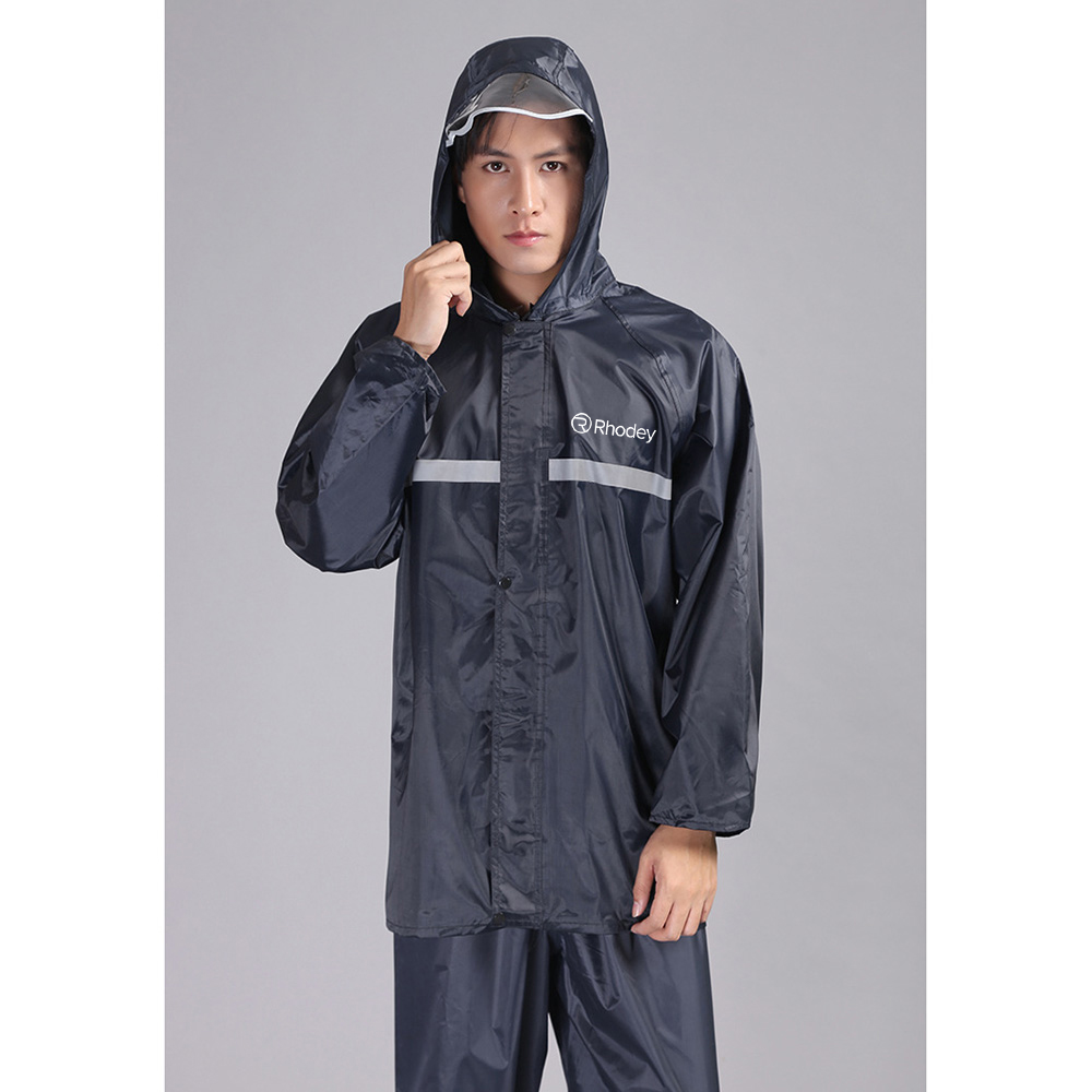 Rhodey Jas Hujan Model Setelan PVC Raincoat Set - T1