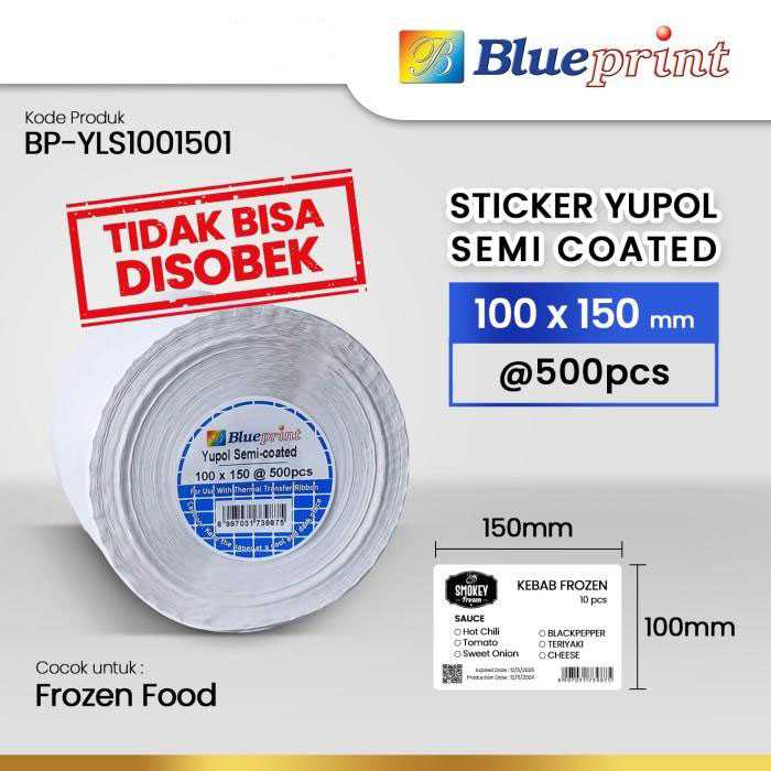Jual Blueprint BP-YLS1001501 Sticker Yupol Semi Coated 100x150