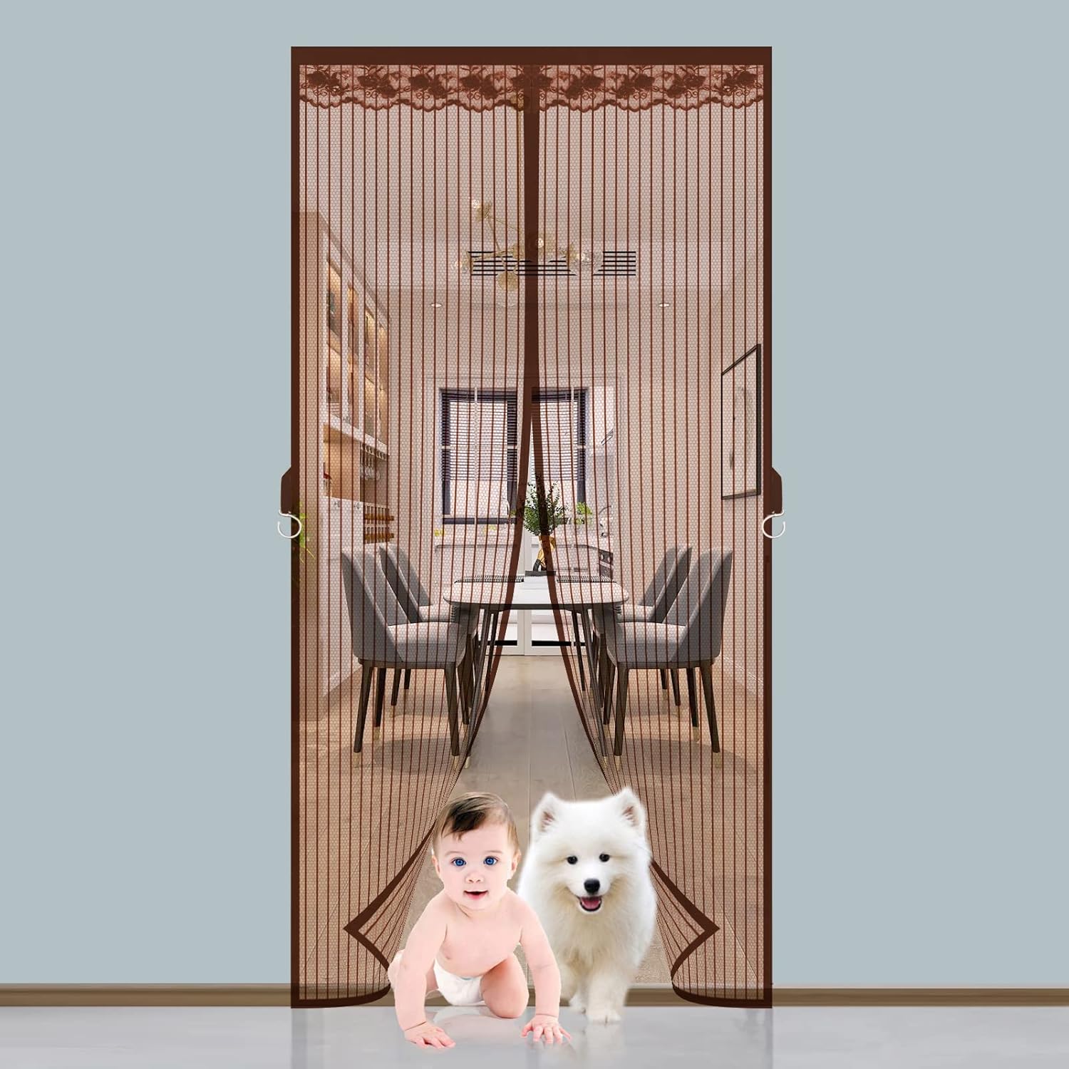 TaffHOME Tirai Pintu Anti Nyamuk DIY Kelambu Magnetic Door 90x210cm - HW62