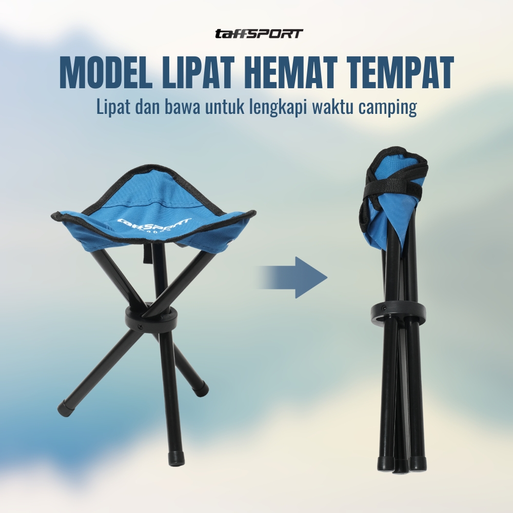 TaffSPORT Kursi Lipat Memancing Folding Legged Beach Stool Chair - A0003
