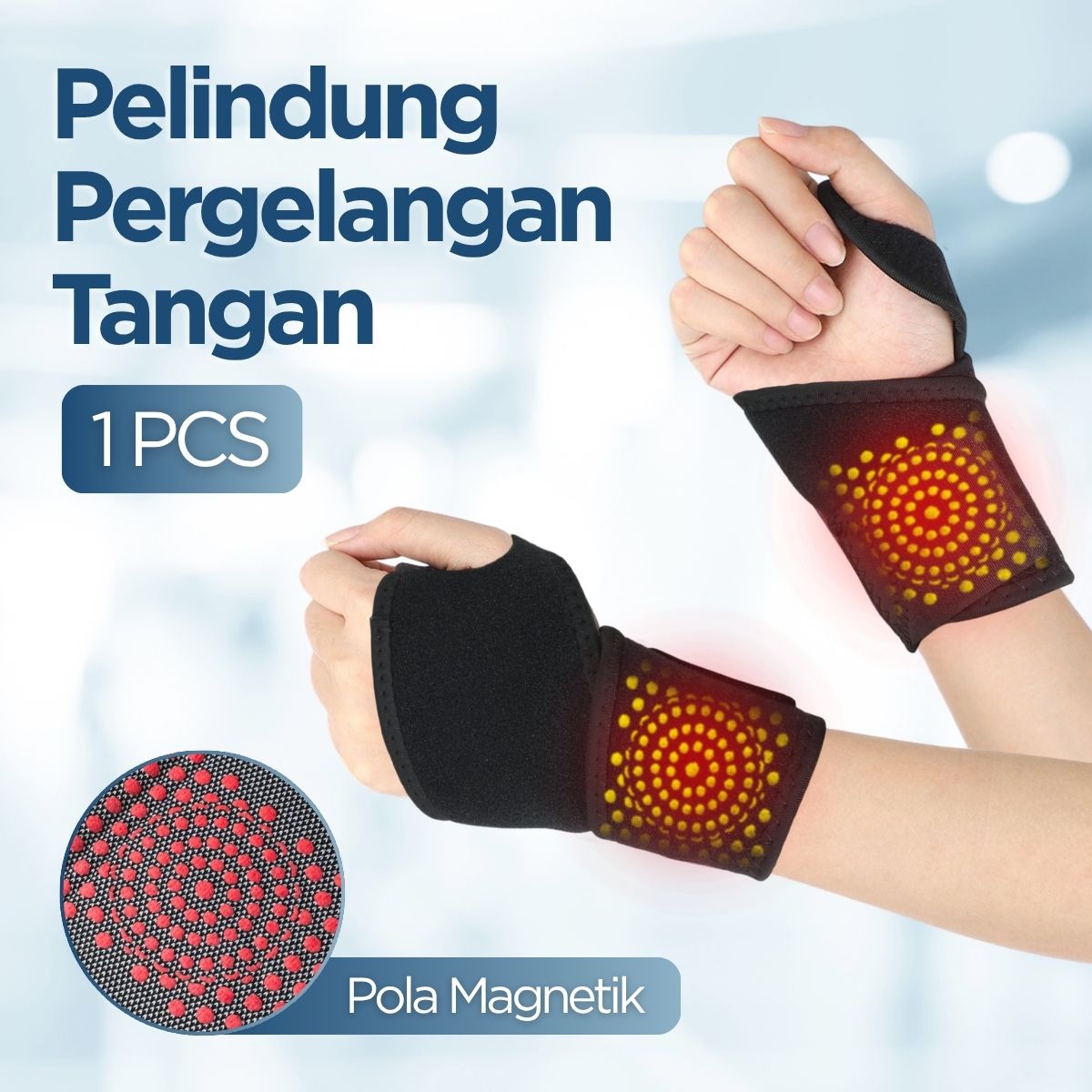 SHW Pelindung Pergelangan Tangan Magnetic Therapy Wrist Guard 1 PCS - SHW-A1