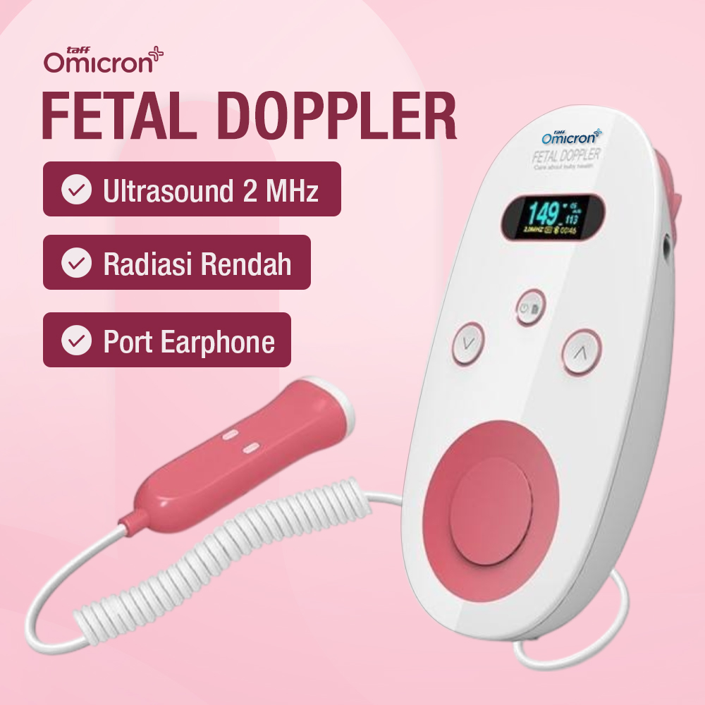 TaffOmicron Alat Deteksi Jantung Janin Fetal Doppler Heart Rate 2MHz - YM-2T8