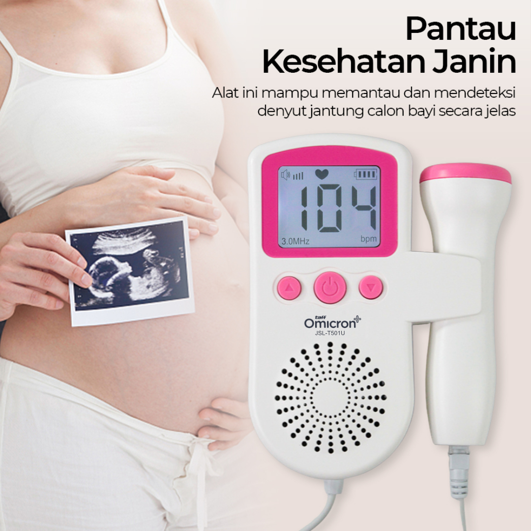 TaffOmicron Alat Deteksi Jantung Janin Fetal Doppler Heartrate Monitor - JSL-T501U