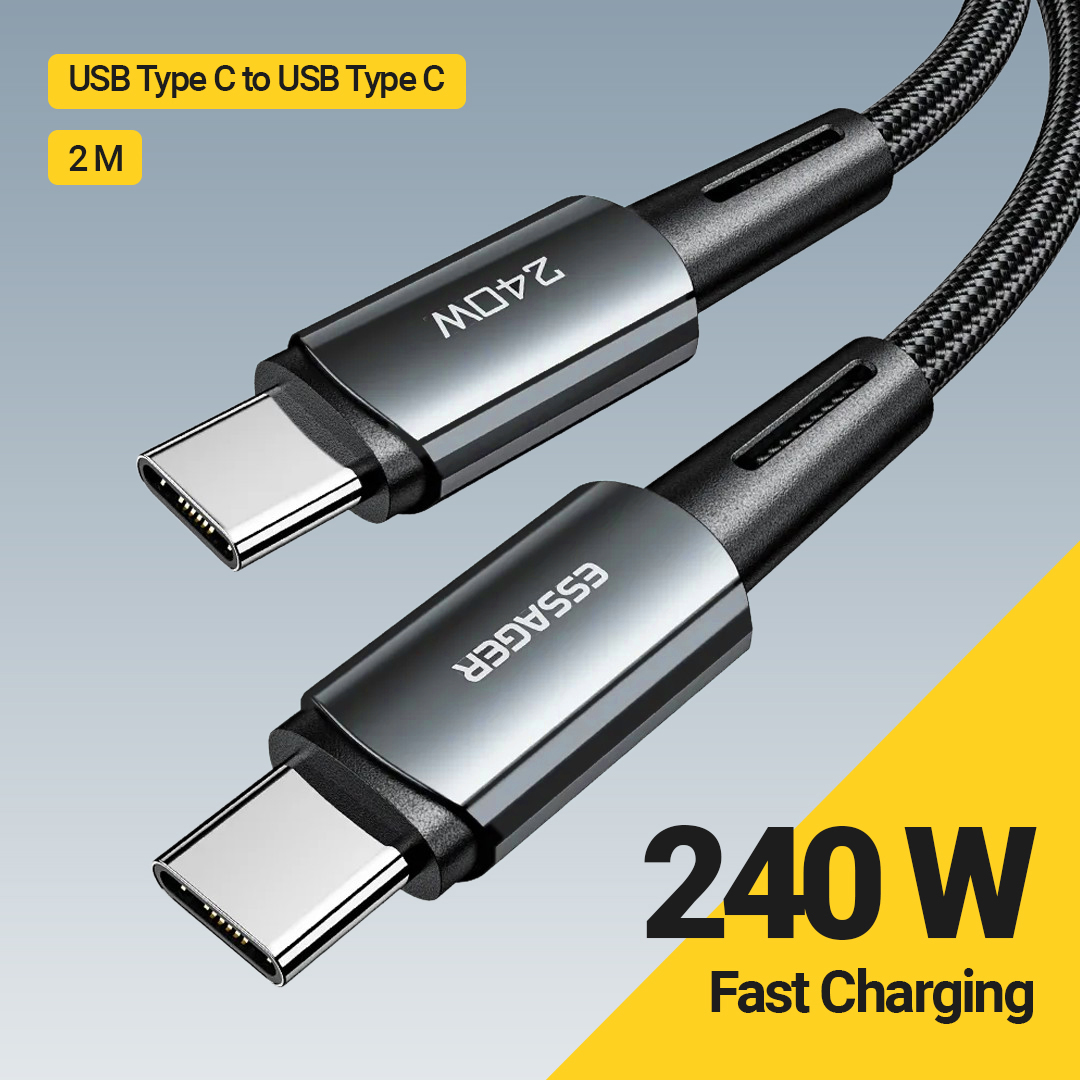 ESSAGER Kabel Data USB Type C to Type C PD Fast Charging 240W - ES-X16