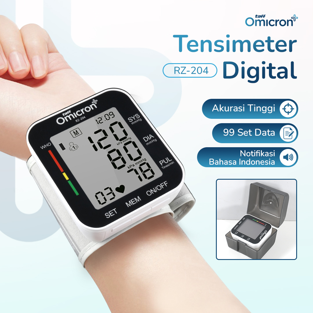 TaffOmicron Tensimeter Digital Pengukur Tekanan Darah Voice Indonesia - RZ-204