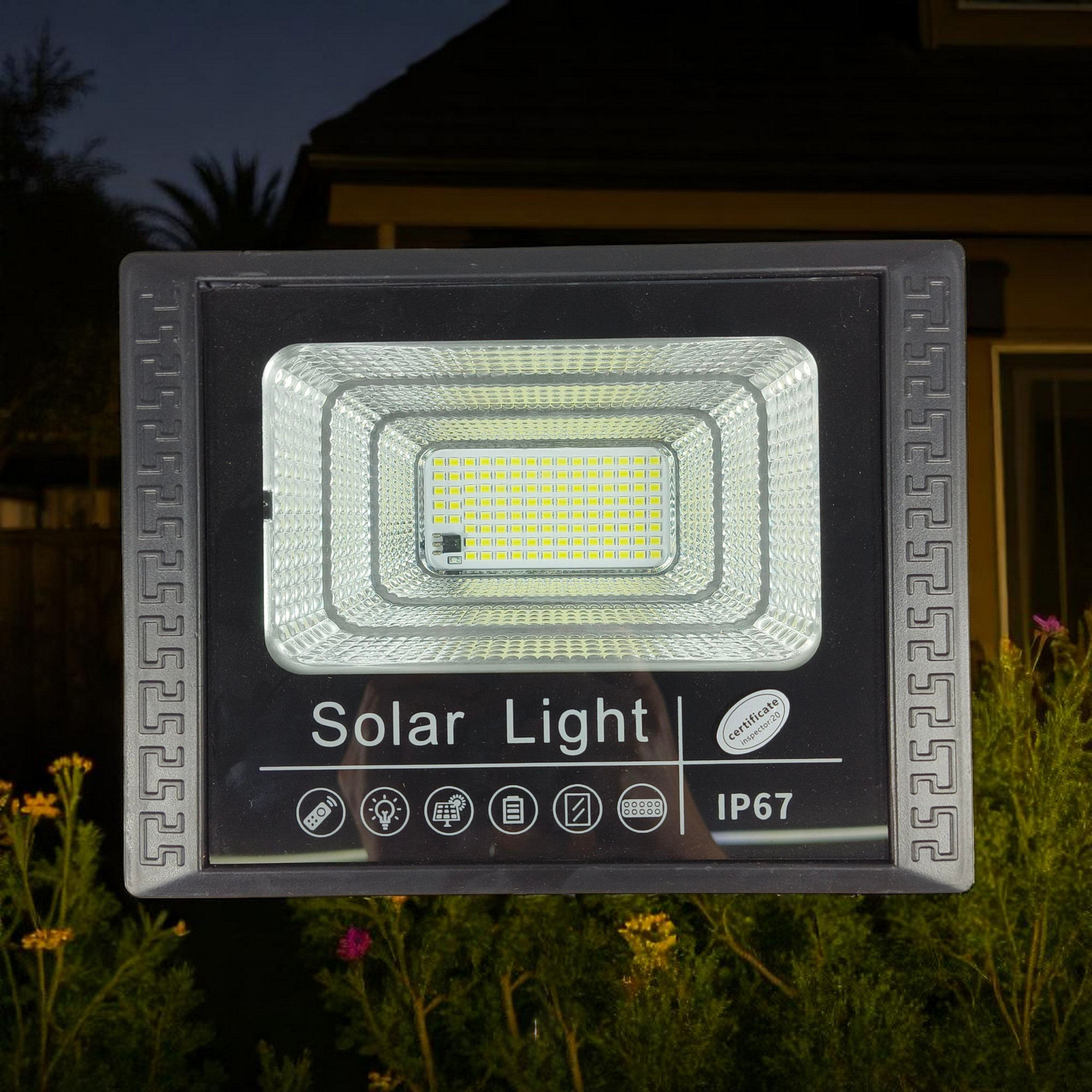 OOBEST Lampu Dinding Solar Sensor Cahaya Waterproof 144 LED Cool White - OB144