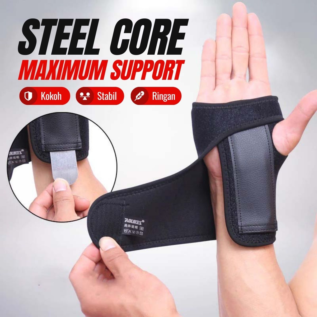 AOLIKES Pelindung Pergelangan Tangan Adjustable Wrist Protector 1 PCS - A-1676