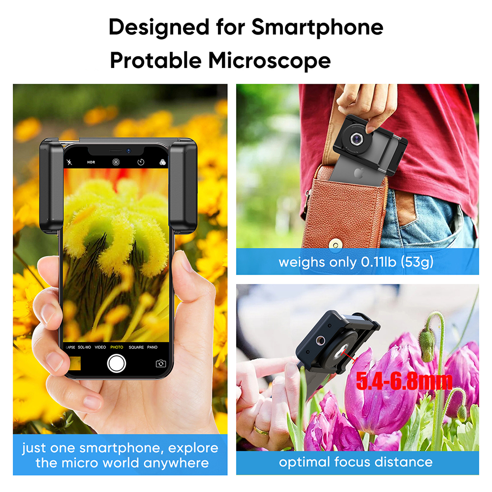 APEXEL Lensa Kamera HP Smartphone Microscope with LED USB Rechargeable - APL-MS009