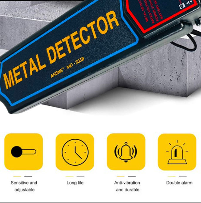 ANENG Security Scanner Metal Detektor Logam Body Checker - MD-303B