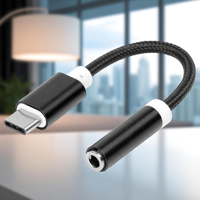 Kabel Adaptor USB Type C ke 3.5mm Audio Port Braided - PJ1645-01
