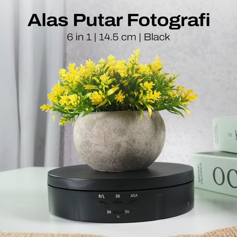 Alas Putar Fotografi Rotating Display Stand Turntable 6in1 14.5cm - QM1047