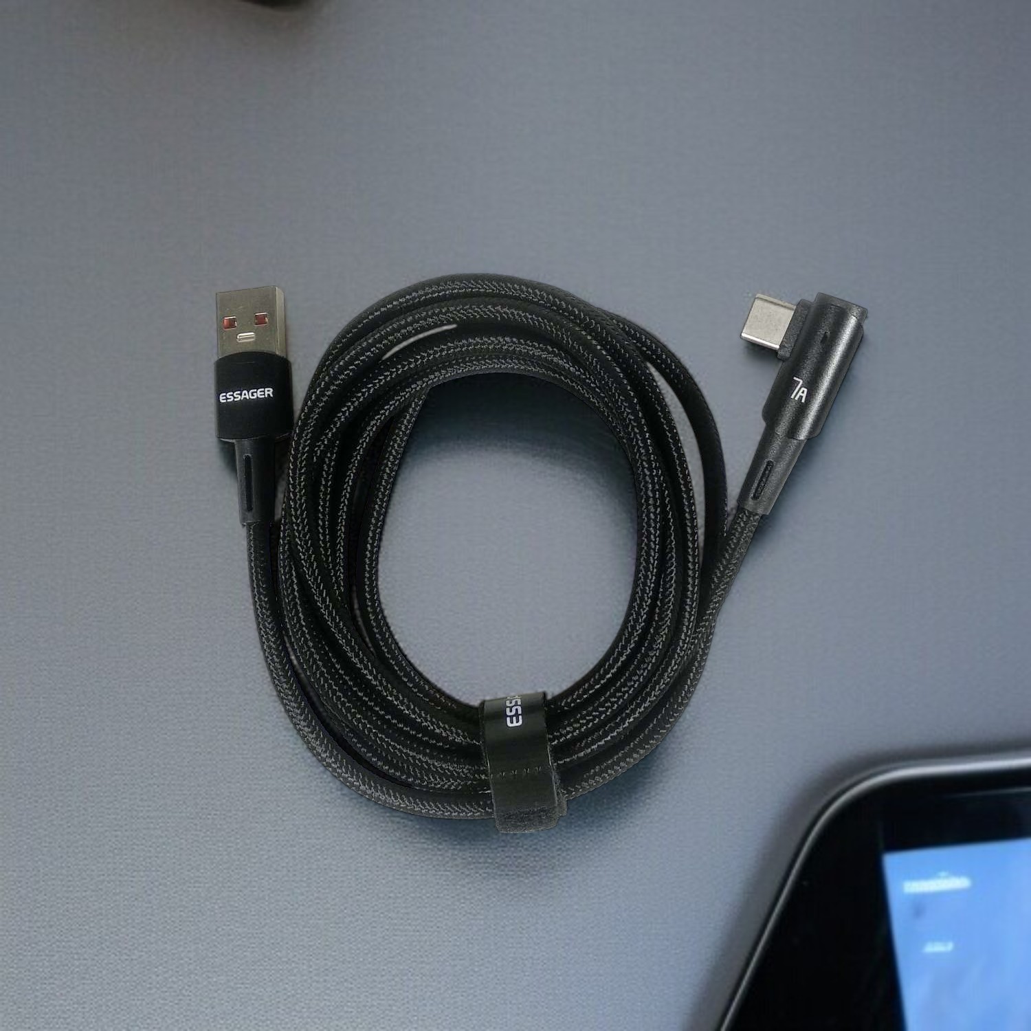 ESSAGER Kabel Data Type C Fast Charging L Shaped 7A 100W - ES-X30
