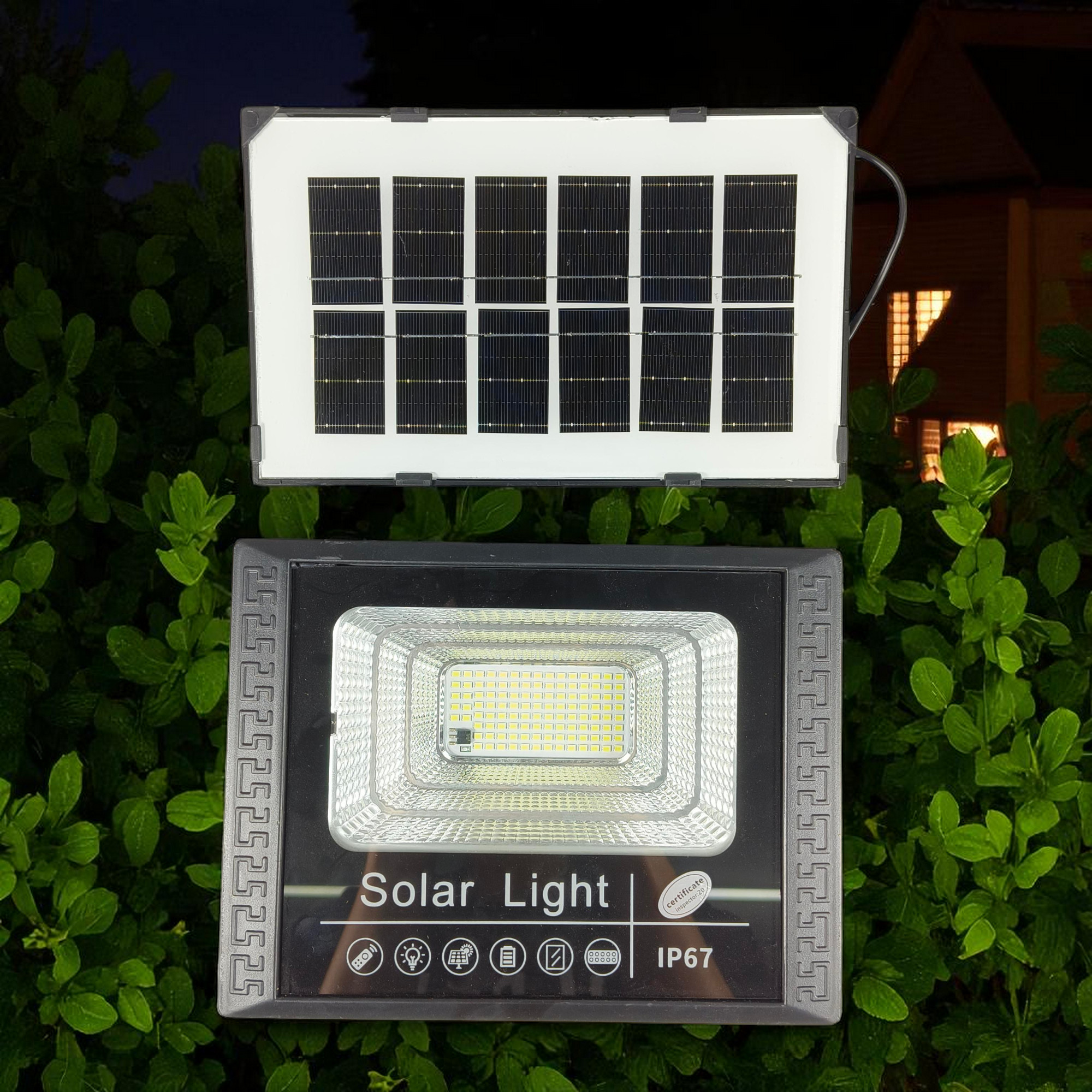 OOBEST Lampu Dinding Solar Sensor Cahaya Waterproof 144 LED Cool White - OB144