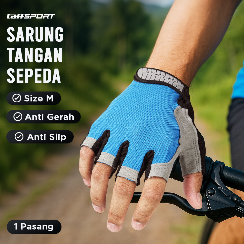 TaffSPORT Sarung Tangan Half Finger Sepeda Gym - TSTS
