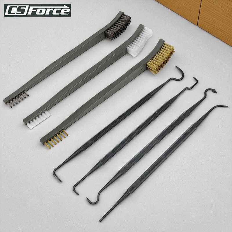 CS Force Sikat Stainless Steel Wire Brush 3 PCS with Pick Set 4 PCS - CS7