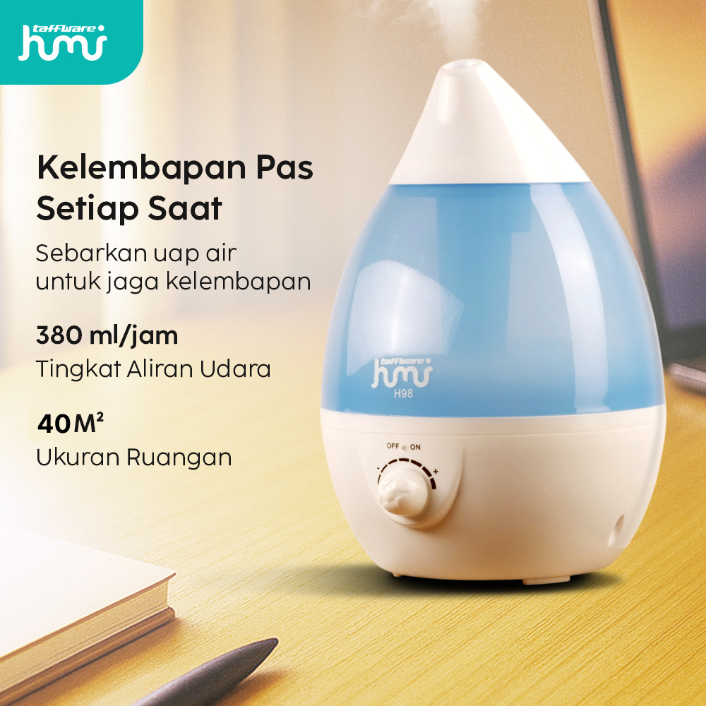 Taffware HUMI Air Humidifier Ultrasonic Classic Drop Adjustable 3L - H98