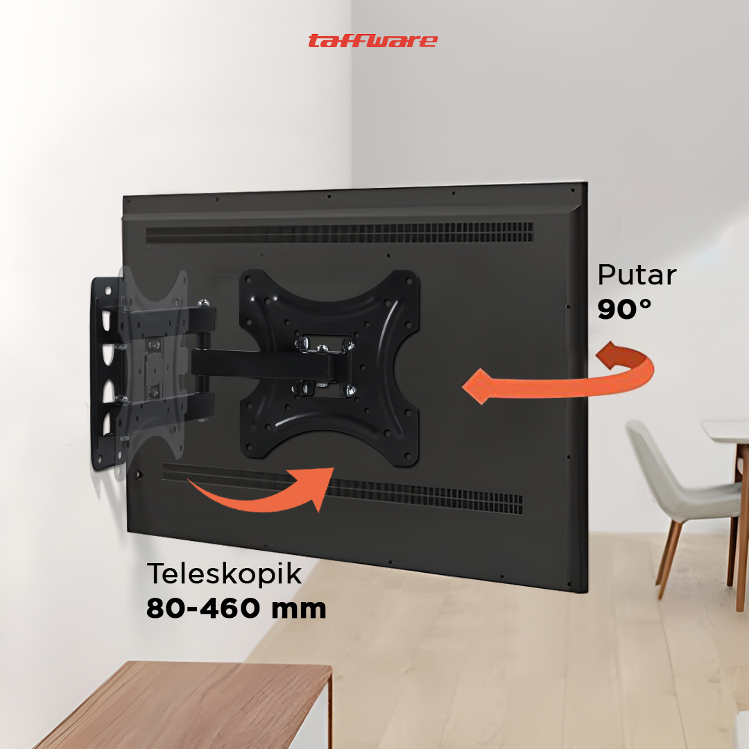 Taffware Bracket TV Telescopic VESA 200 x 200 for 17-42 Inch TV - X-200
