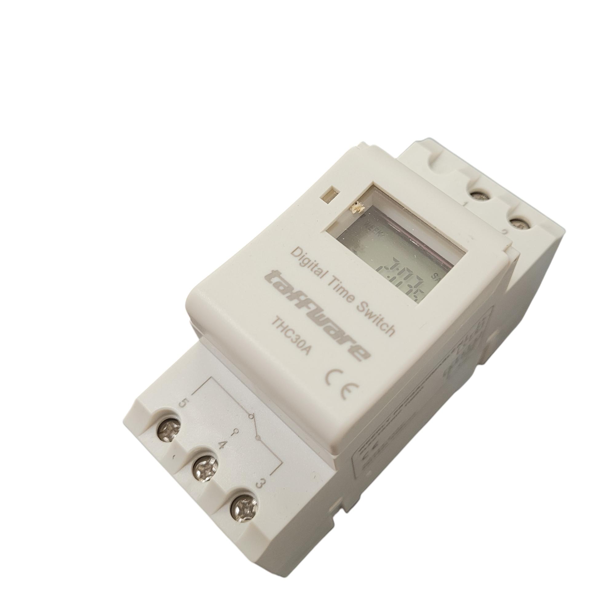 Taffware Programmable Digital Timer Switch 20 Program 220V/25A(16A) - THC30A