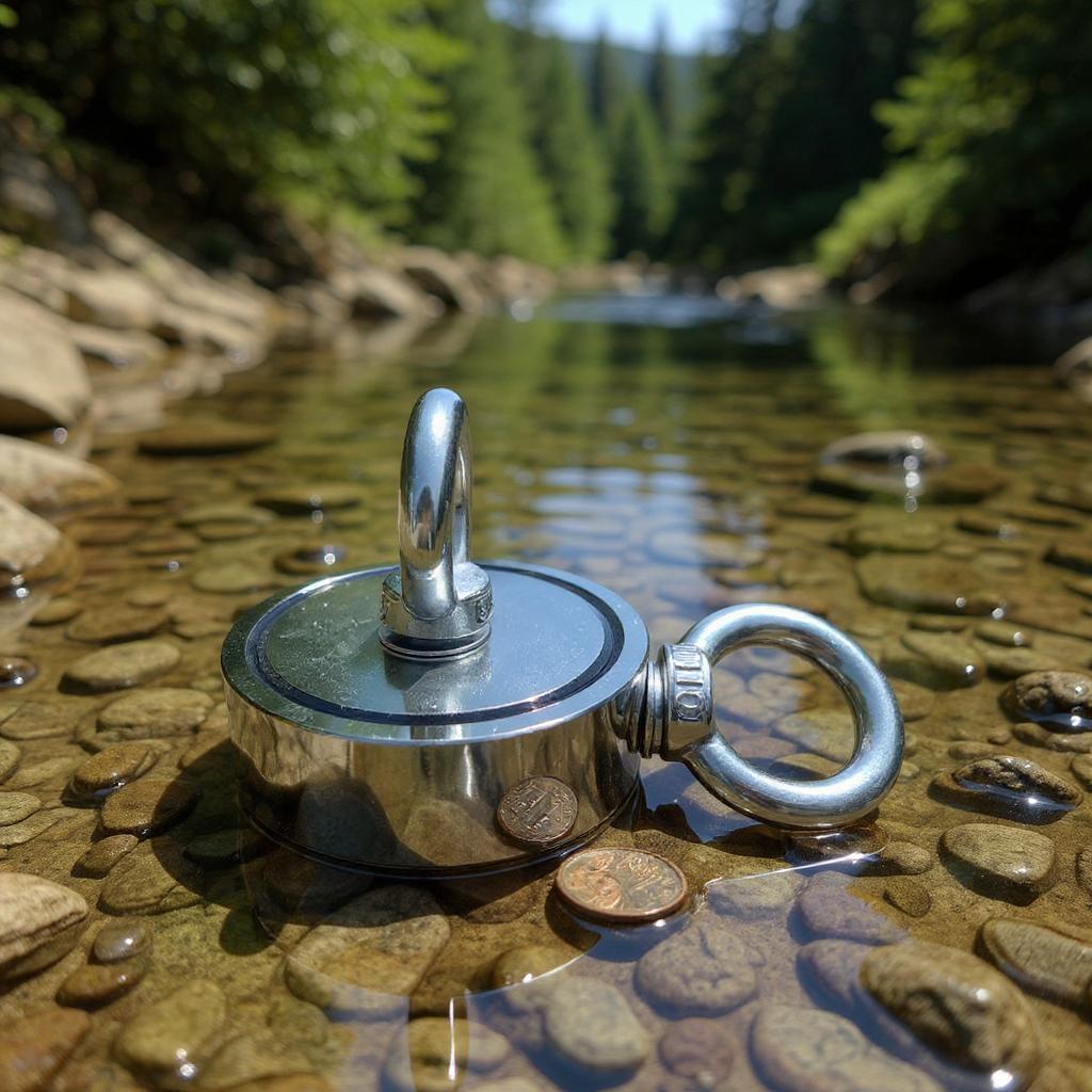 HYSAMTA Magnet Gantungan Double Round Hook Strong Neodymium 75mm - D75