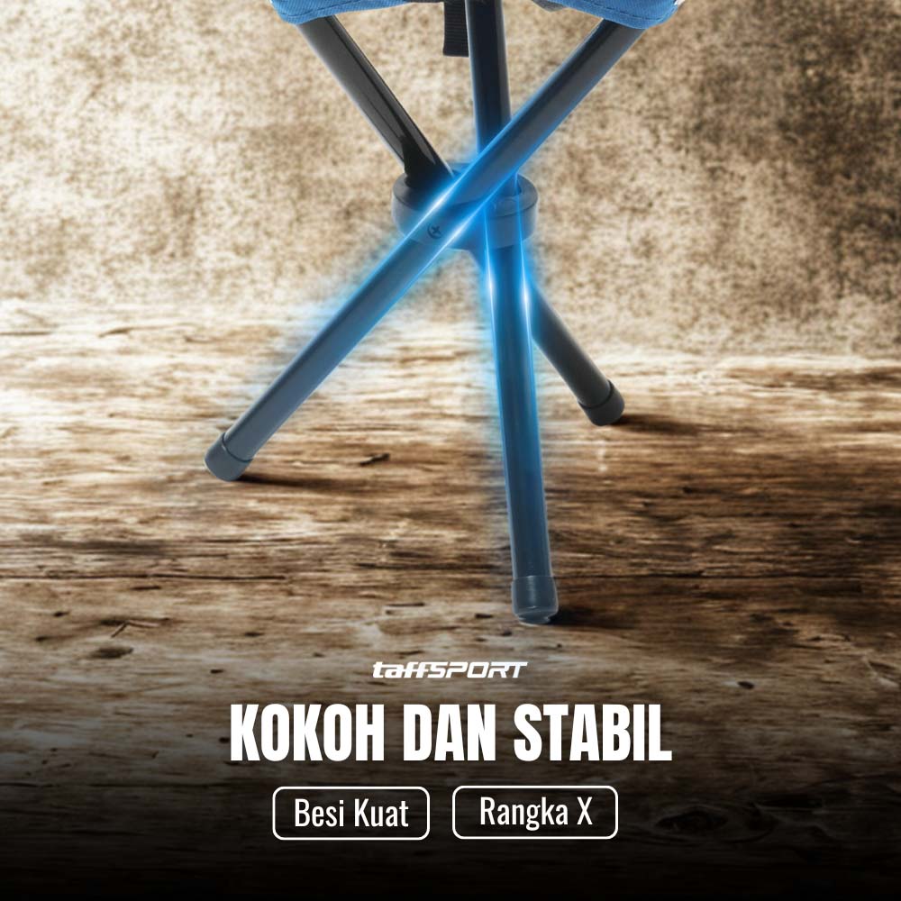TaffSPORT Kursi Lipat Memancing Folding Legged Beach Stool Chair - A0003