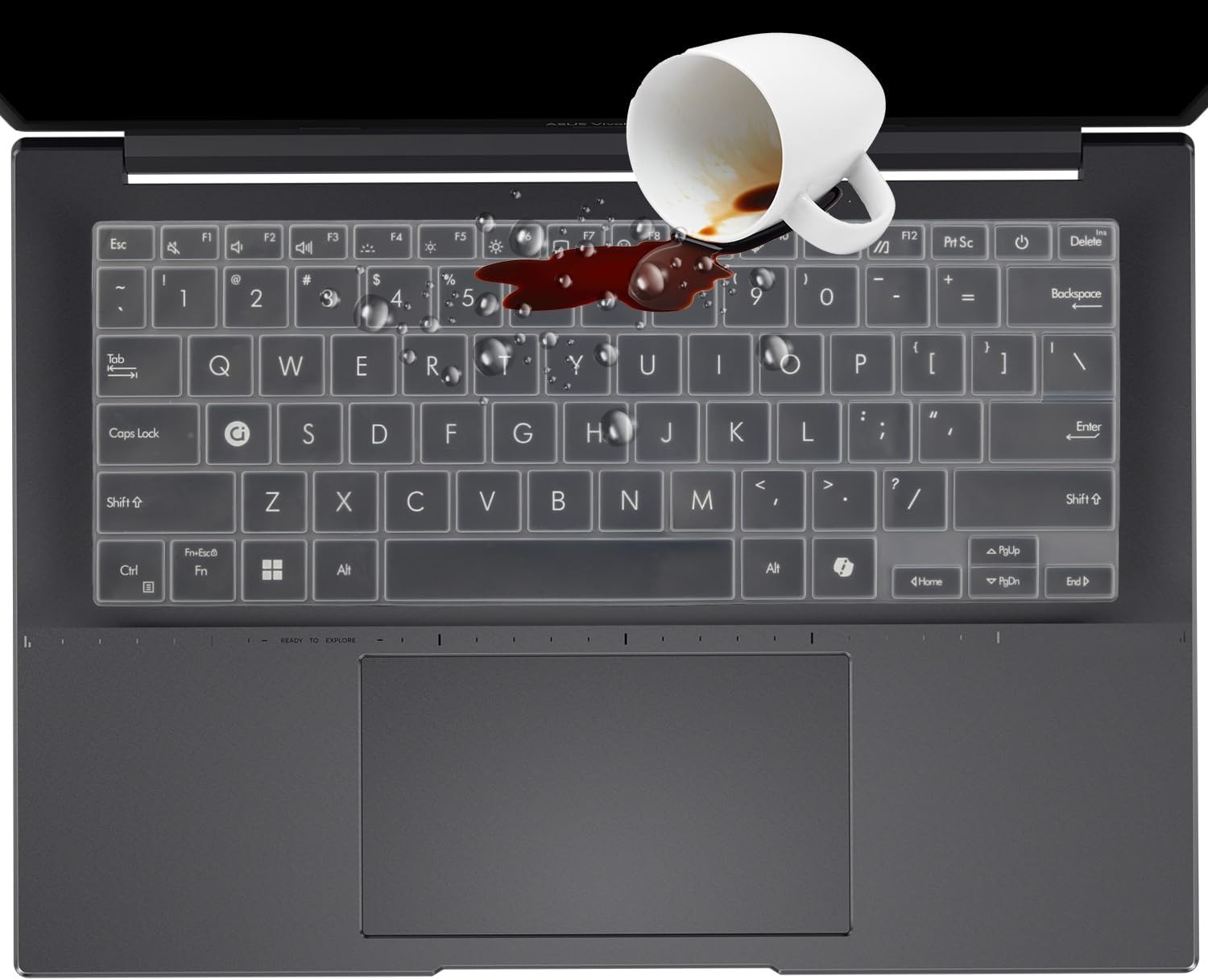 Erilles Silicone Keyboard Cover for Macbook and Windows Laptop - H5