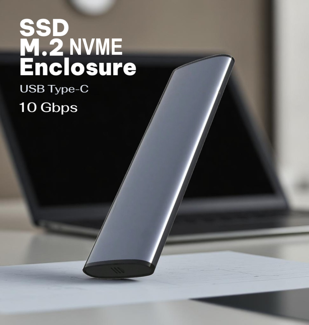 Lengtion SSD M.2 Enclosure NVME Aluminum Alloy 10GB/s USB Type C 3.1 - M12