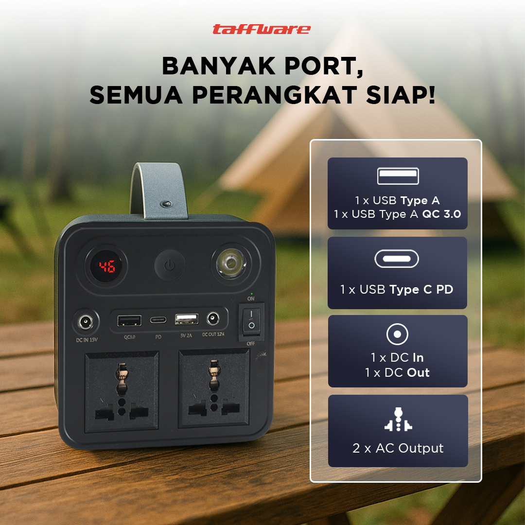 Taffware Power Supply Station Generator Portable 84000mAh 300W - OKD320A