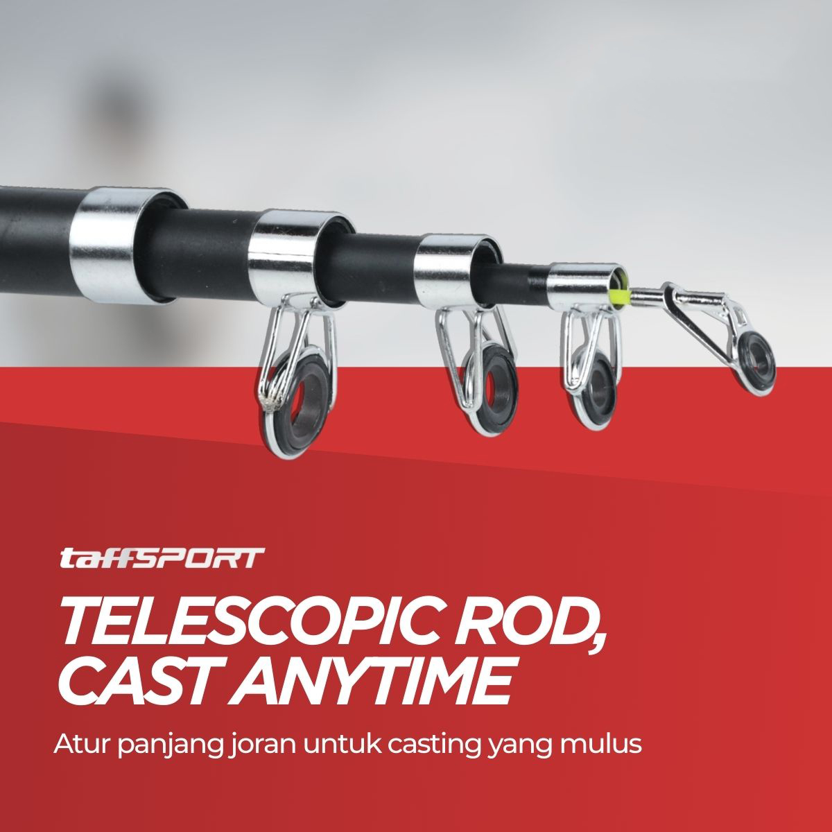 TaffSPORT GHOTDA Tongkat Joran Pancing Fishing Rod Portable Telescopic - C562L