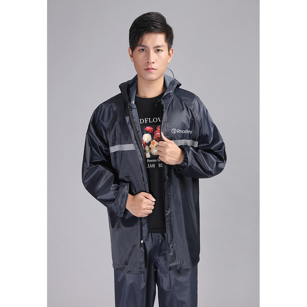 Rhodey Jas Hujan Model Setelan PVC Raincoat Set - T1