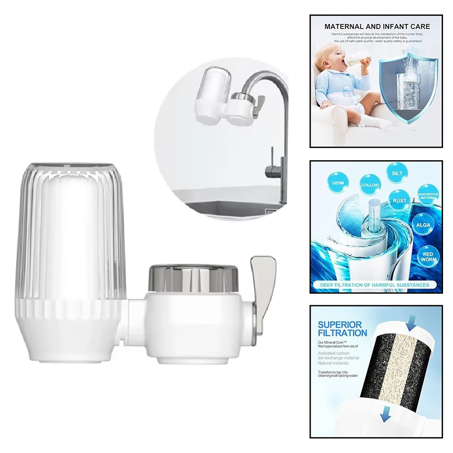 Jauel Kepala Keran Penyaring Air Household Faucet Water Purifier - Jn66