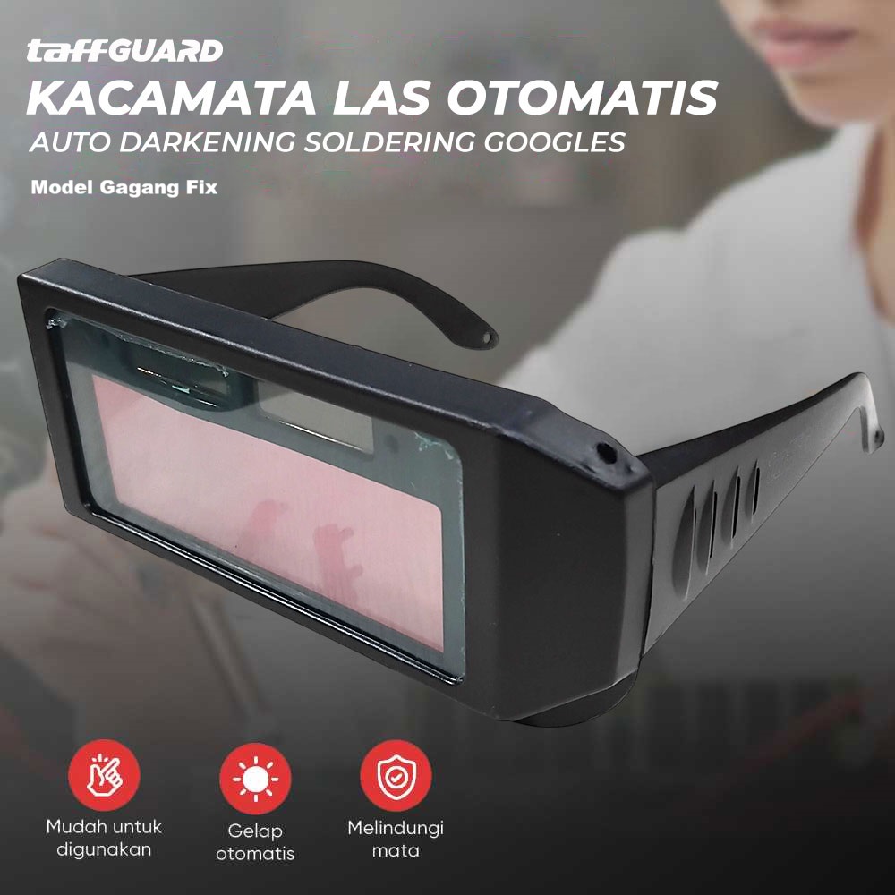TaffGUARD Kacamata Las Otomatis Auto Darkening Soldering Goggles - HW008