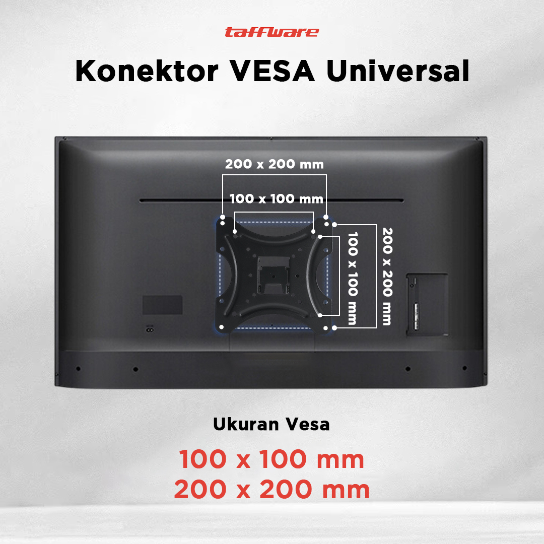 Taffware Bracket TV Telescopic VESA 200 x 200 for 17-42 Inch TV - X-200