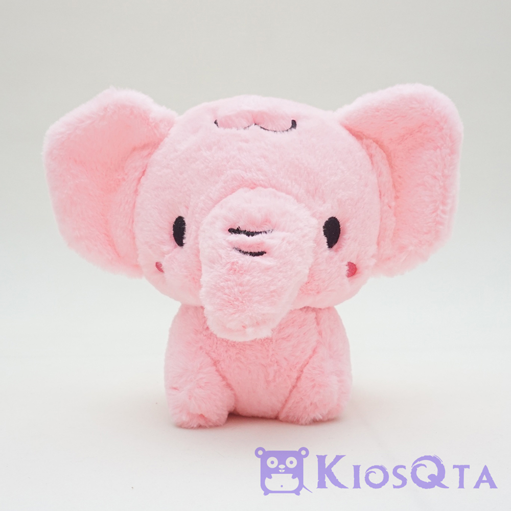 boneka gajah bulat mini elephant kerincing pink