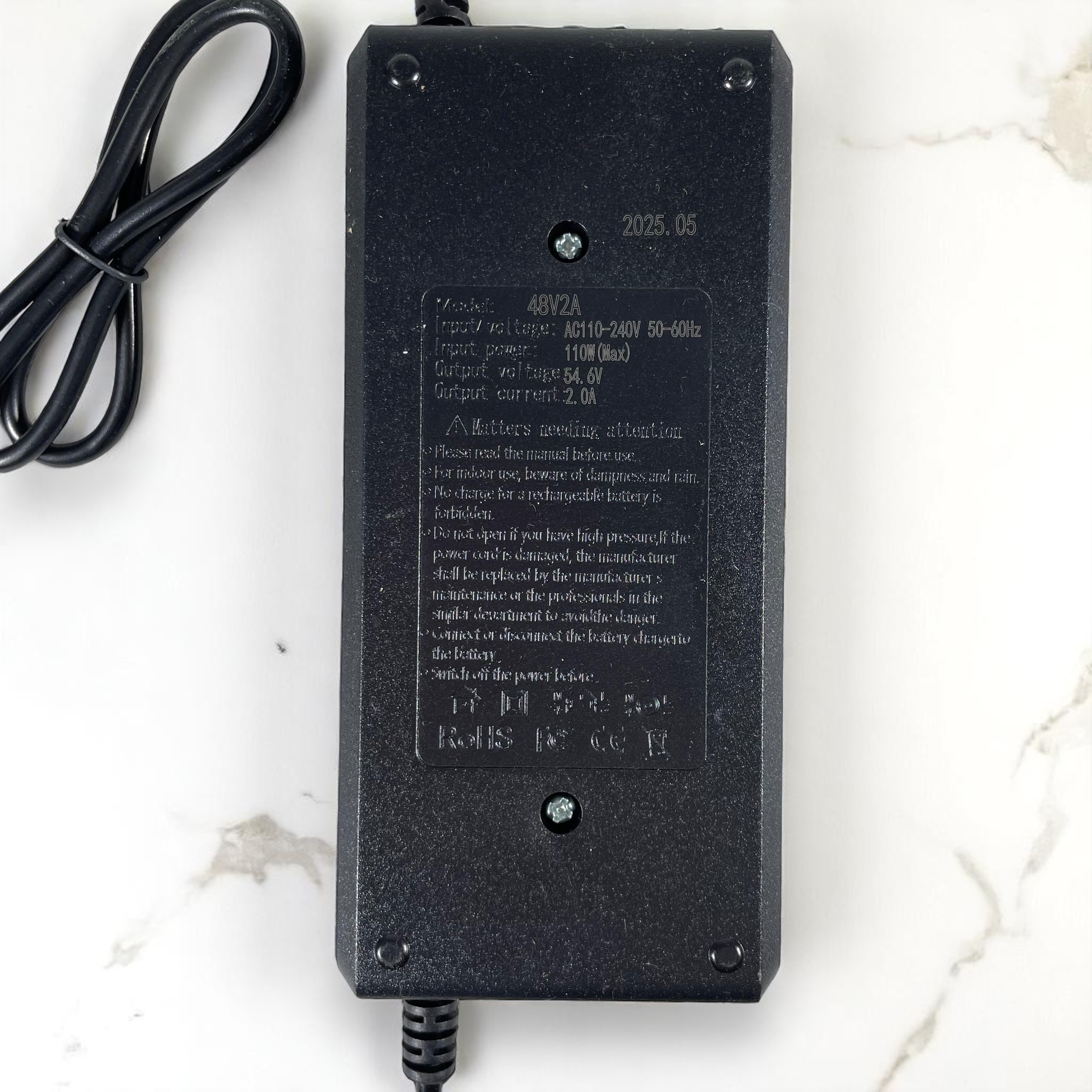 YYHQ Adaptor Charger Baterai Skuter Sepeda Listrik Plug DC 54.6V 2A - 48V2A