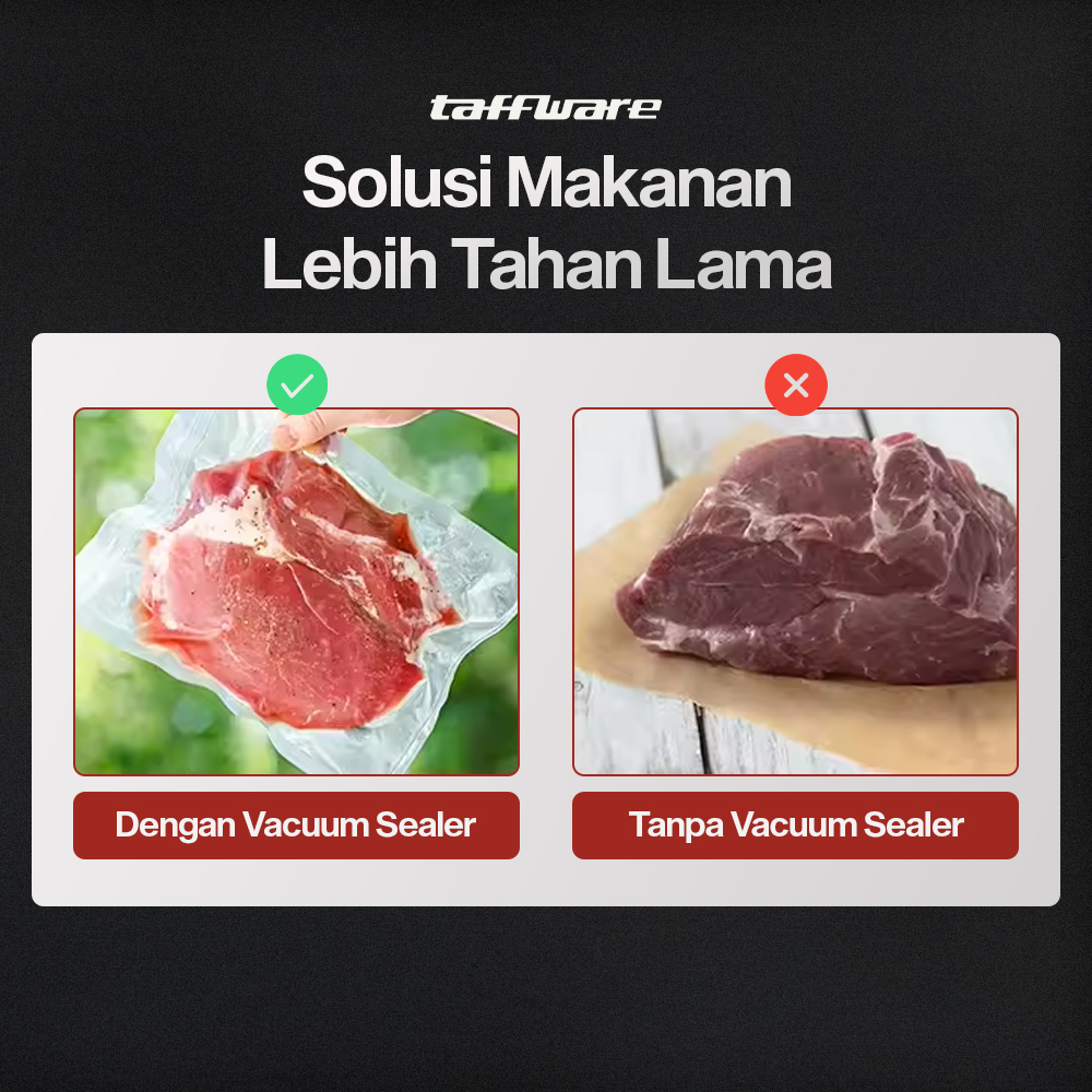 Taffware Alat Vakum Makanan Vacuum Sealer Packaging Machine with Bag - E2900-MS