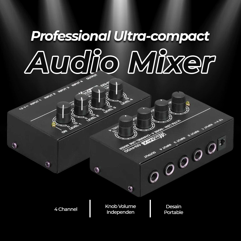 Micromix Professional Ultra-compact Karaoke Mixer Amplifier 4 Ch - MX400