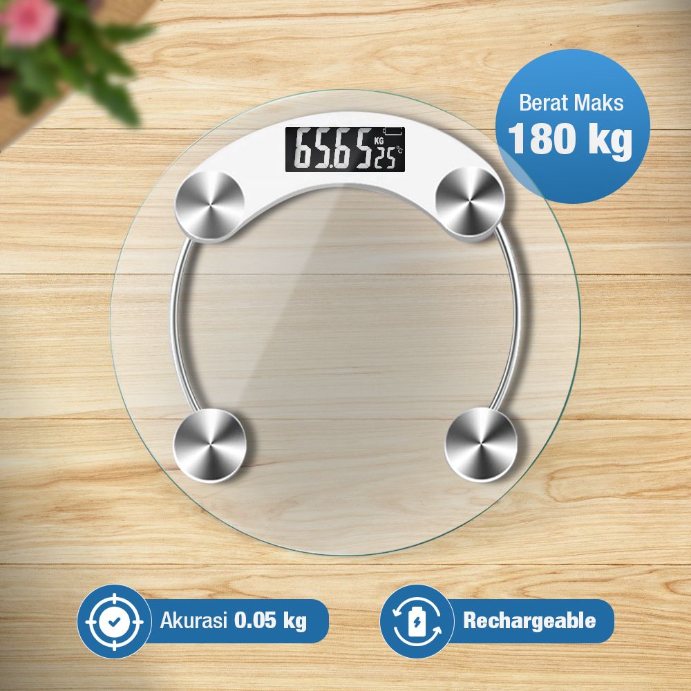 OEIN Timbangan Badan Digital Scale Rechargeable 180kg - TB18