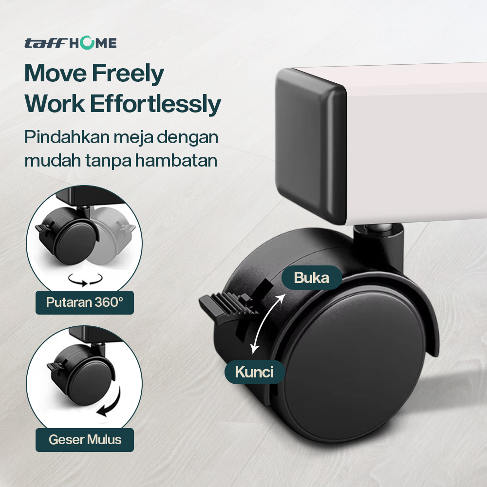 TaffHOME Meja Laptop Adjustable Portable Working Desk 3 Layer 60x40cm - ND04