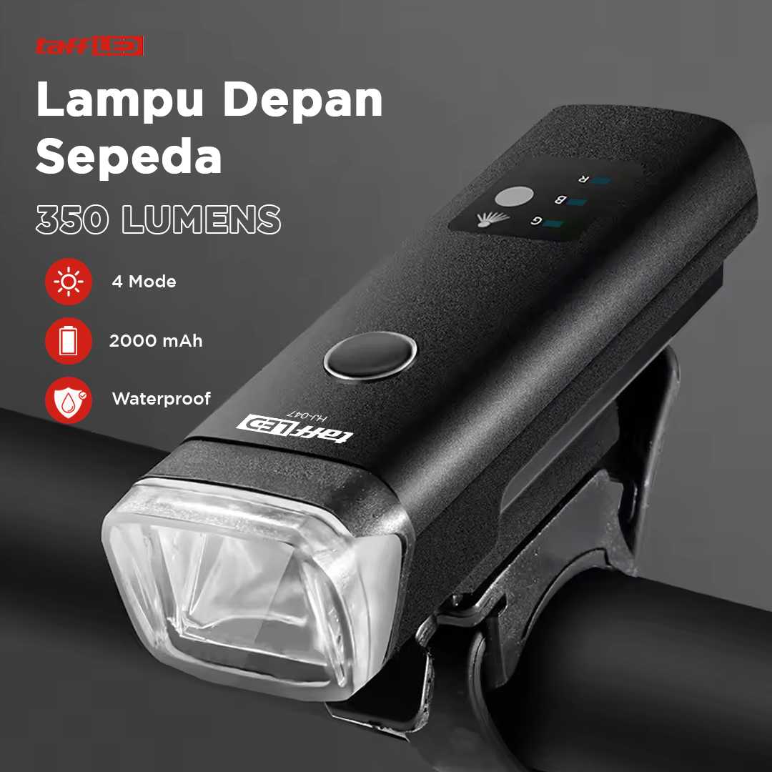 TaffLED Lampu Depan Sepeda Bike Light USB Recharge LED XPG 350 Lumens - HJ-047