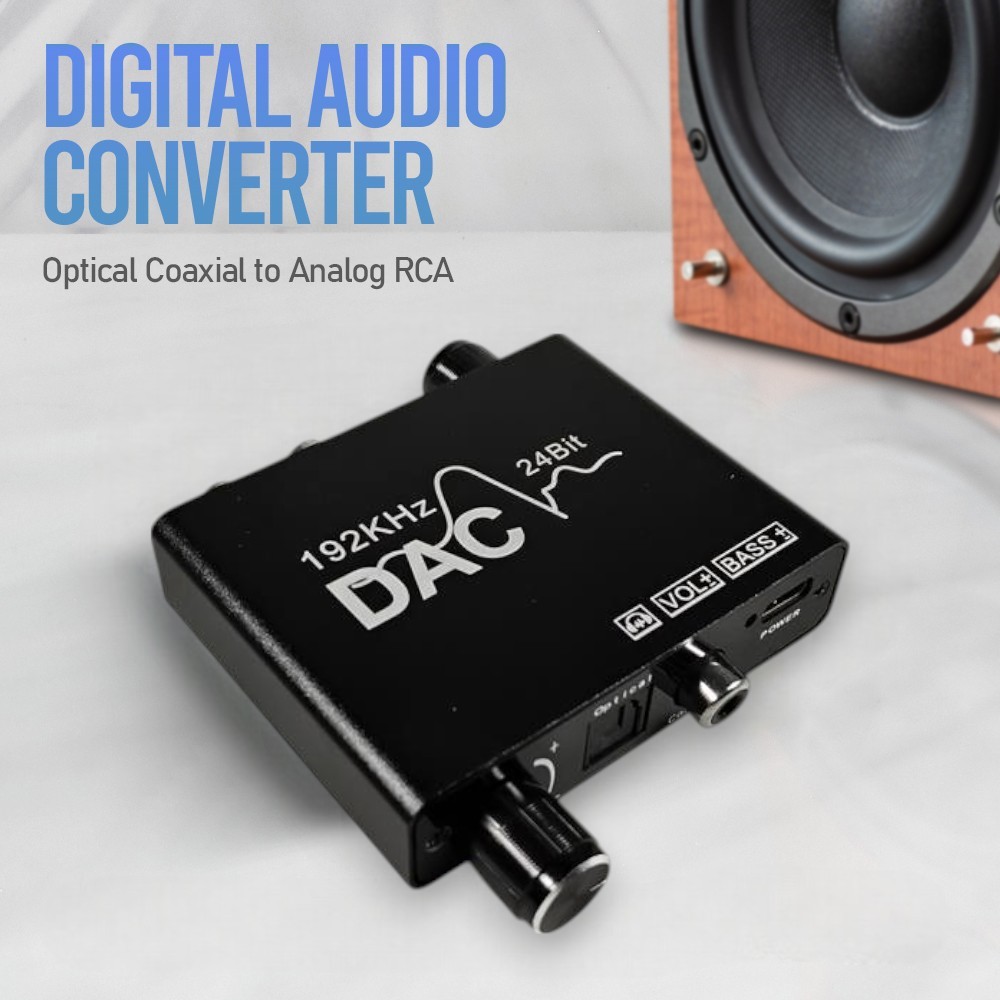 AUKUK Digital Audio Converter DAC Optical Coaxial to Analog RCA - AU340