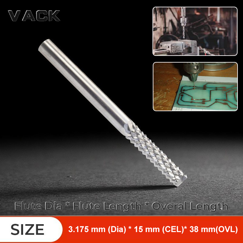 VACK Mata Bor Tungsten Carbide Drill Bit 3.175x15x38mm - R2
