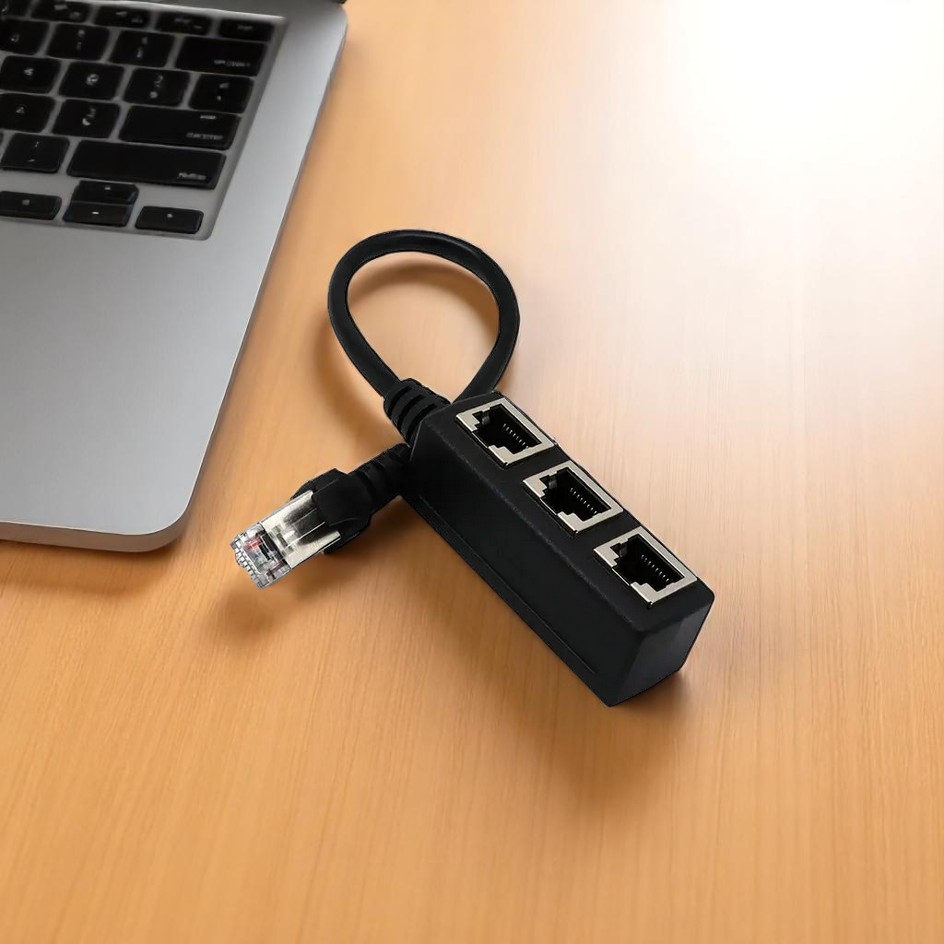 Splitter RJ45 LAN Ethernet Network Connector Hub 3 Port