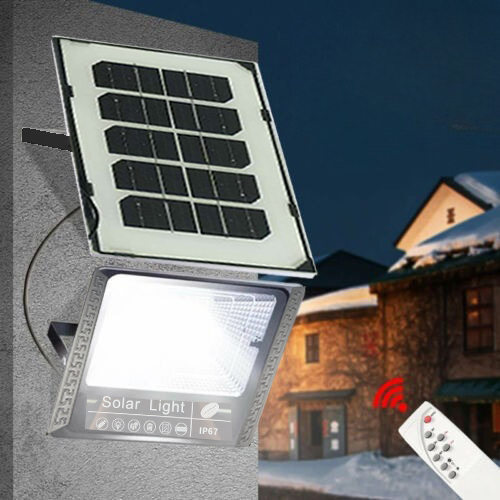 OOBEST Lampu Dinding Solar Sensor Cahaya Waterproof 144 LED Cool White - OB144
