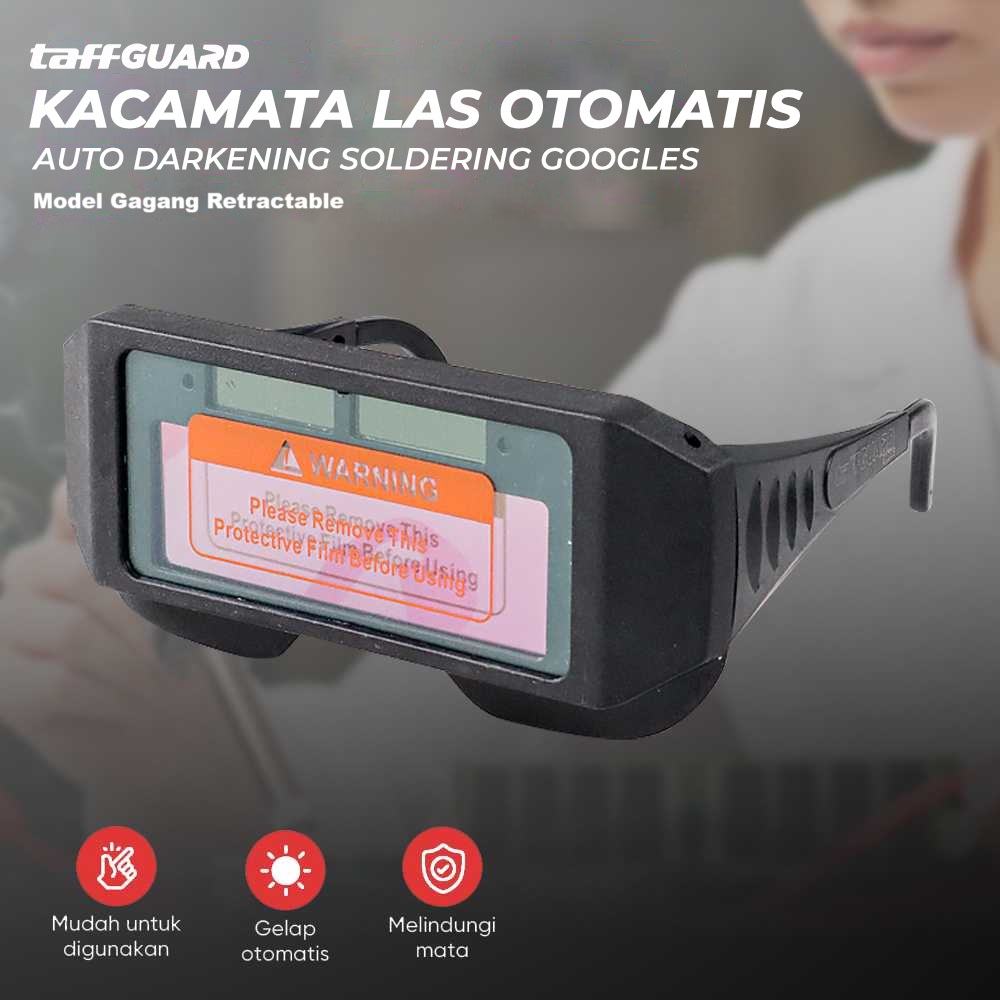 TaffGUARD Kacamata Las Otomatis Auto Darkening Soldering Goggles - 5100B