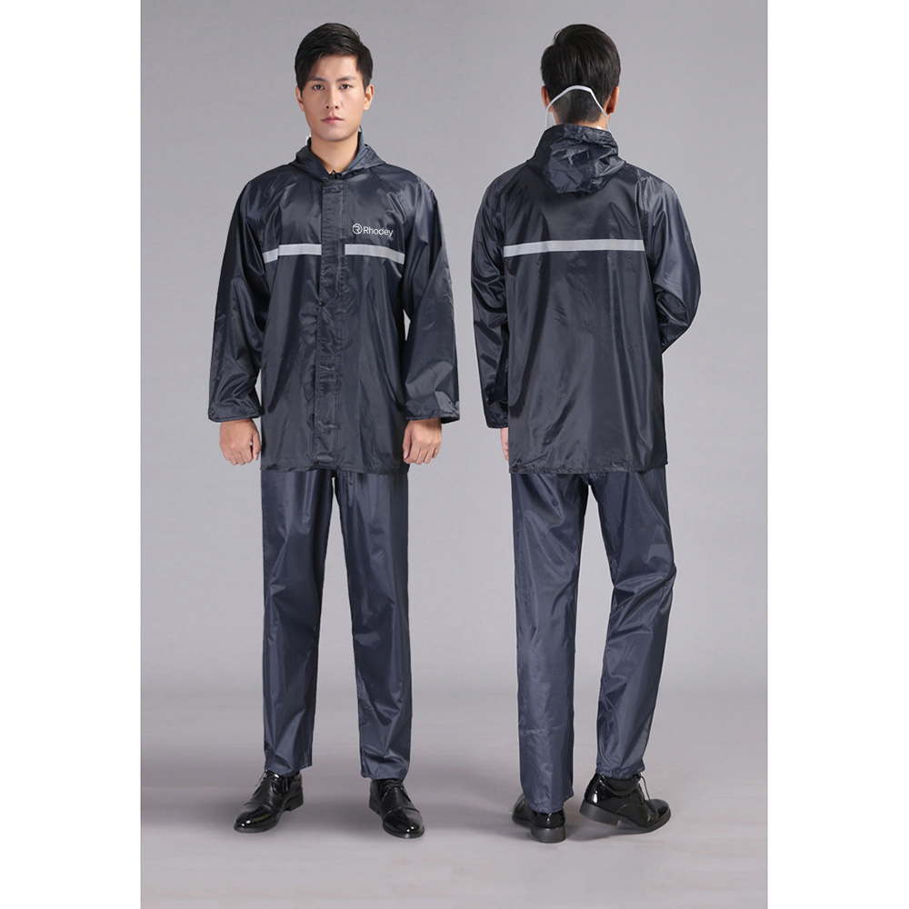 Rhodey Jas Hujan Model Setelan PVC Raincoat Set - T1