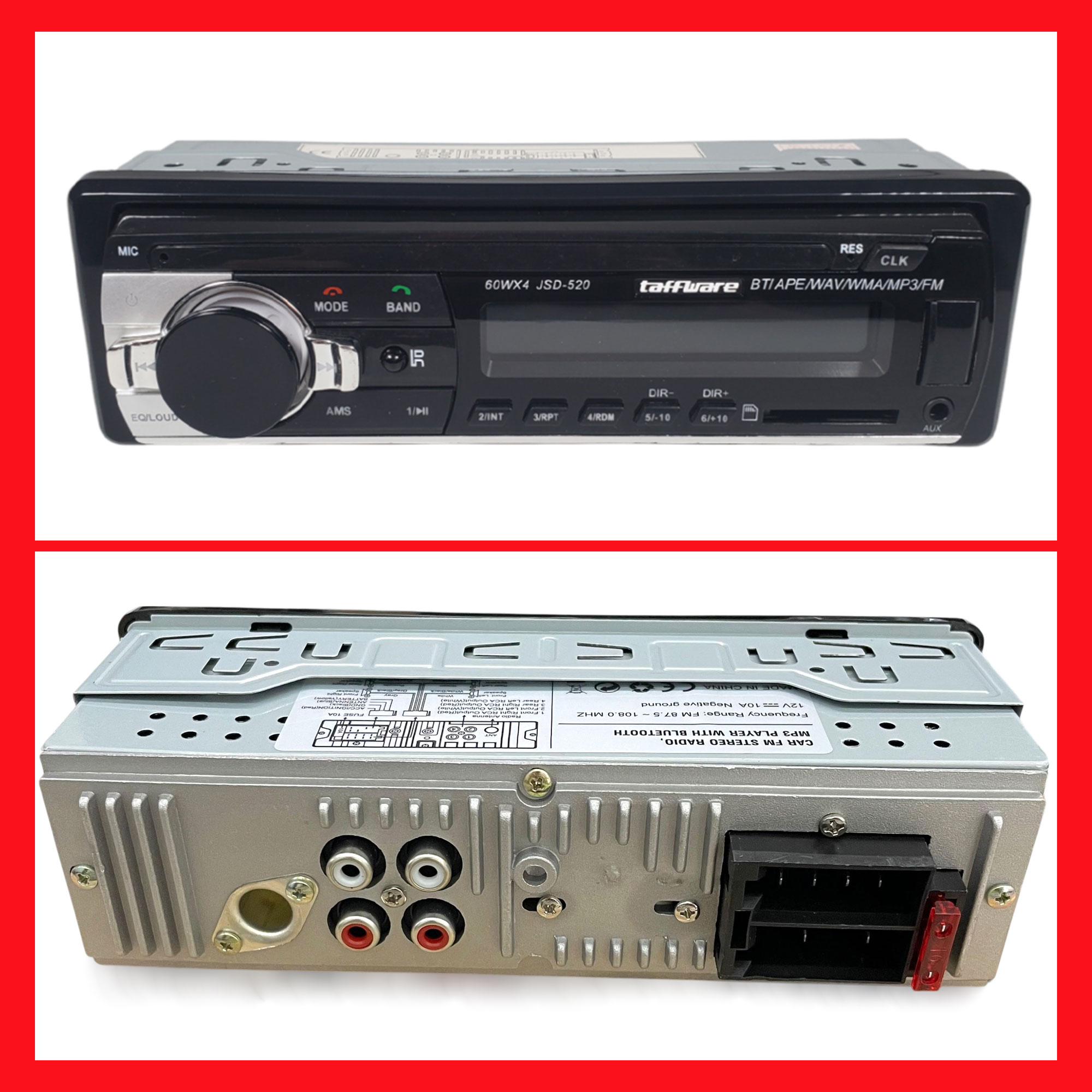 Taffware Tape Mobil Audio MP3 Player Car Bluetooth Hands Free - JSD-520