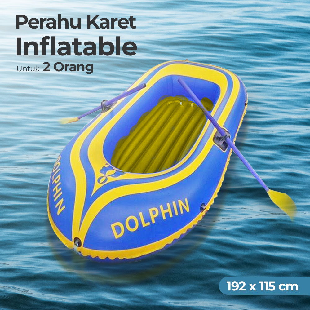 DOLPHIN Perahu Karet Mancing Inflatable Fishing Boat 2 Person - XC713
