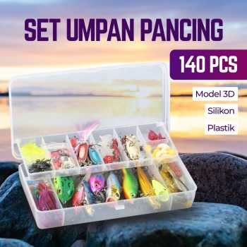 LIXADA Umpan Pancing Ikan Set Fishing Bait Kit 140 PCS - DWS250-E
