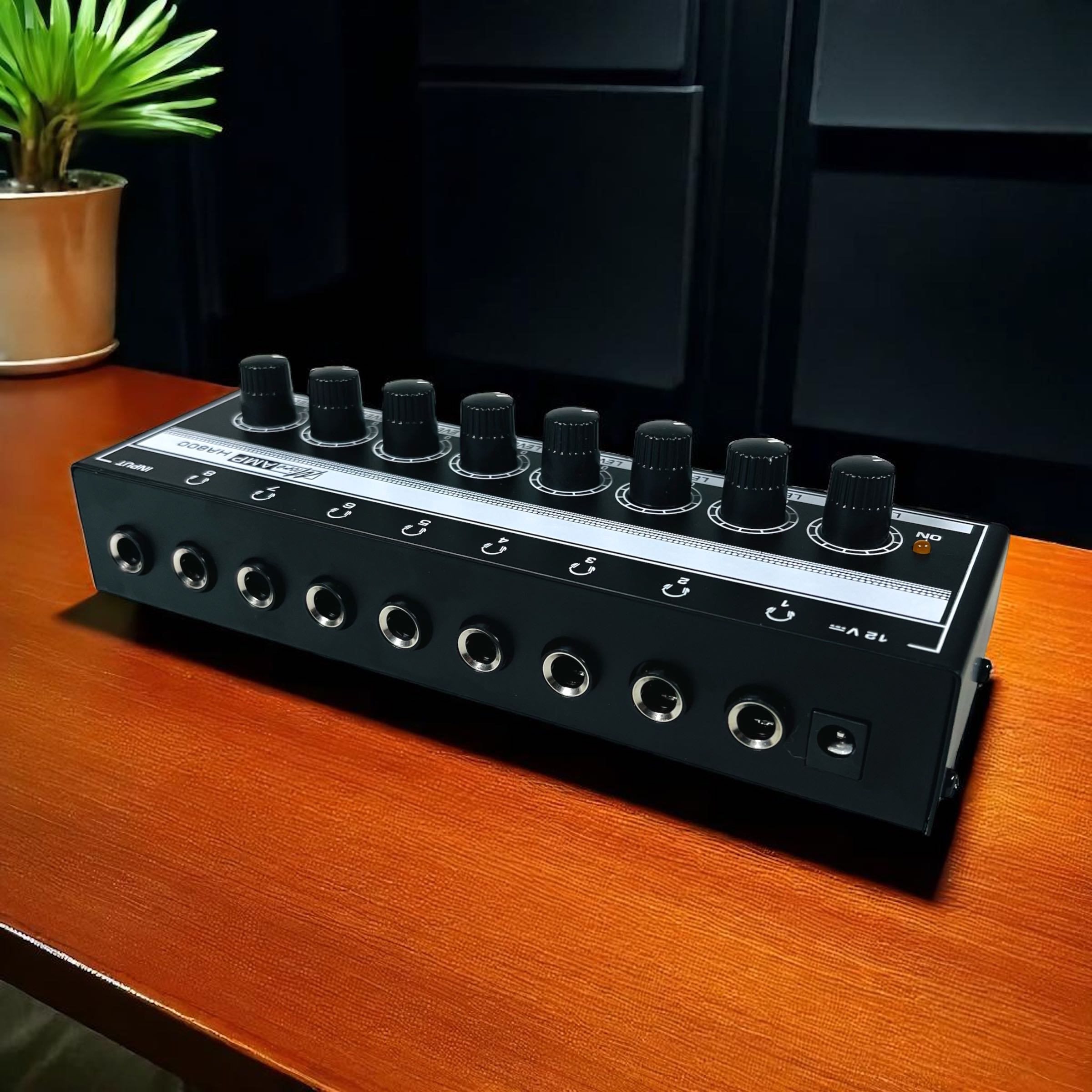 Micro Audio Amplifier Headphone Splitter 8 Channel Volume Control - HA800