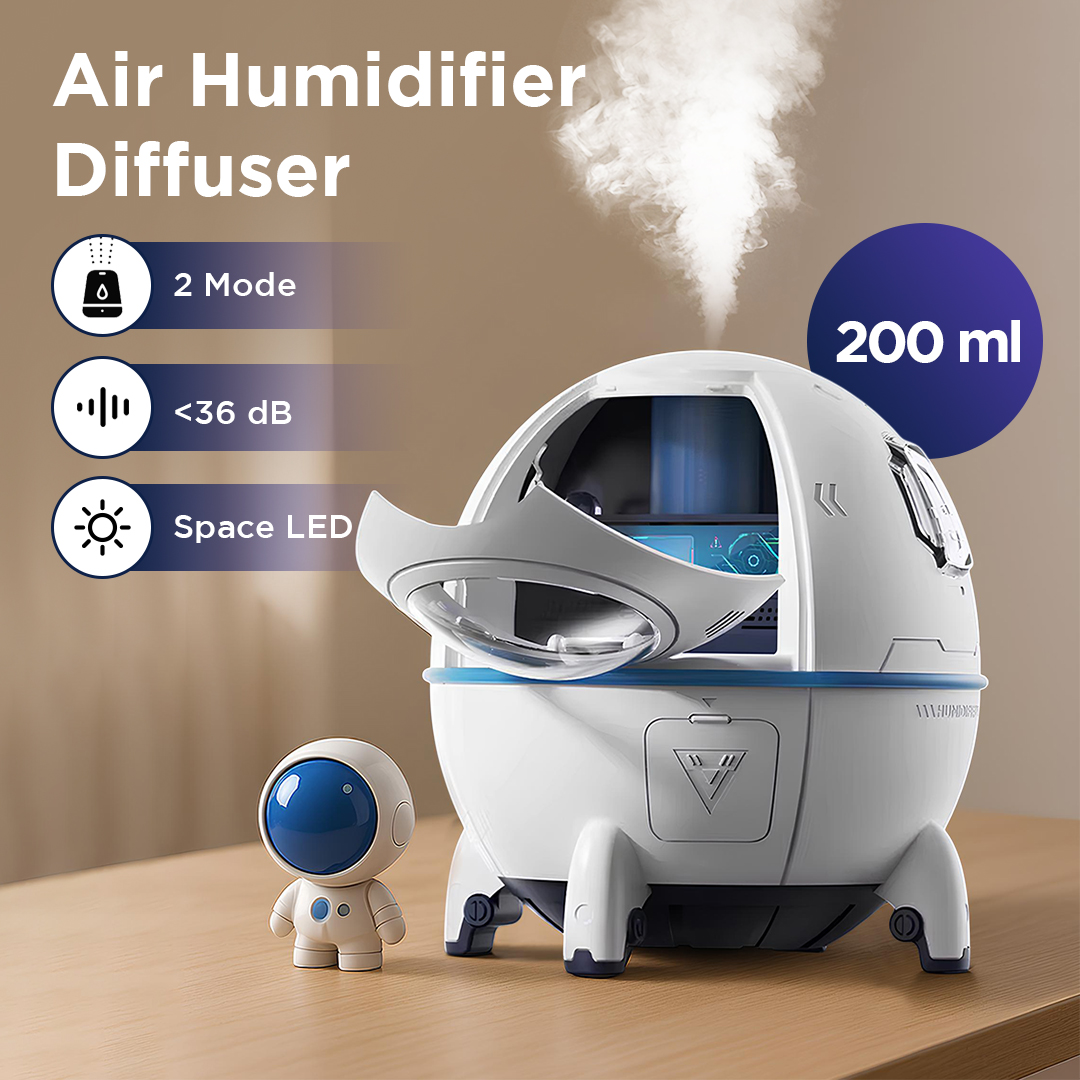 SONONIA Air Humidifier Mini Ultrasonic Diffuser Space Capsule 200ml - MJ046